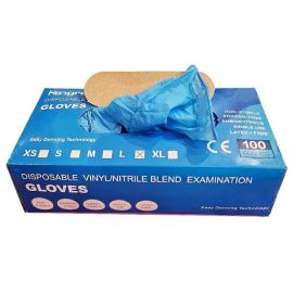 Перчатки нитрил-винил L Hongray 100шт (50пар) синие